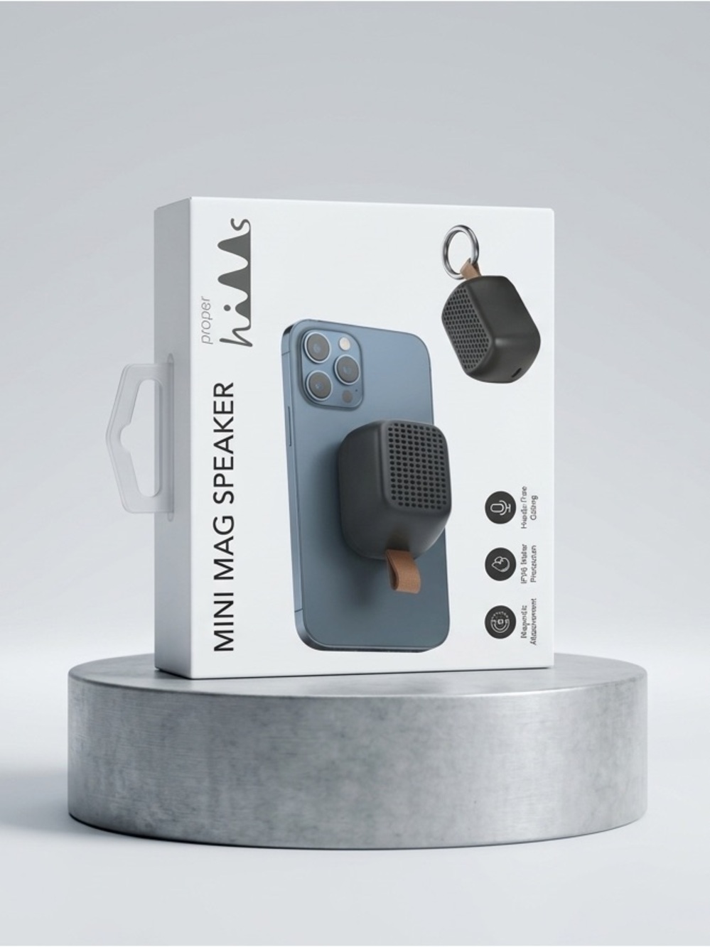 Mini Mag Speaker - compatible for magnetic smart phones